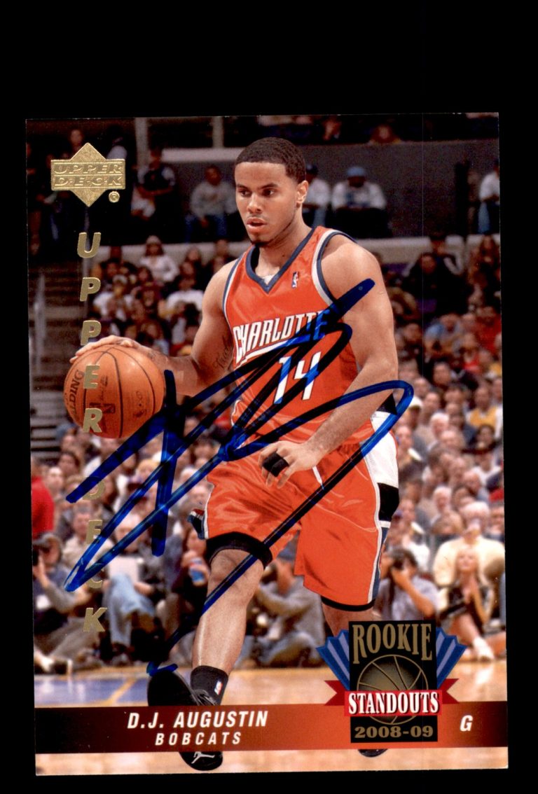 Signed Basketball Card Auto D.J. Augustin 2008-09 Upper Deck Lineage #RS-9