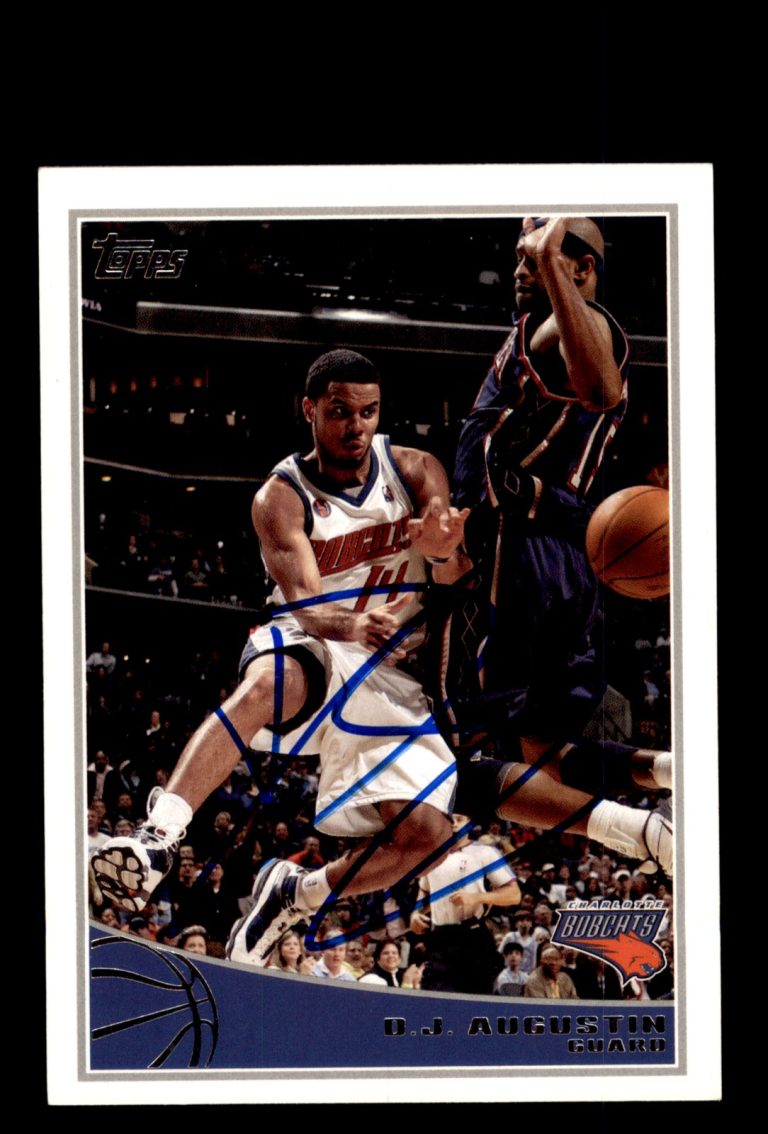 Signed Basketball Card Auto D.J. Augustin 2009-10 Topps #28 Charlotte Bobcats