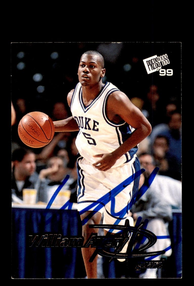 Signed Basketball Card Auto William Avery 1999 Press Pass #11 Duke Blue Devils
