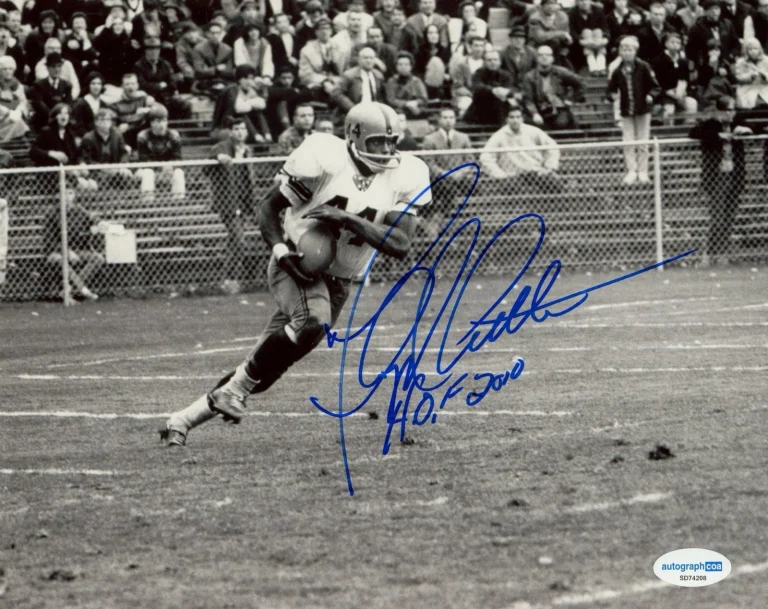 DENVER BRONCOS FLOYD LITTLE SIGNED AUTOGRAPHED PHOTO NFL HOF ACOA CERT SYRACUSE