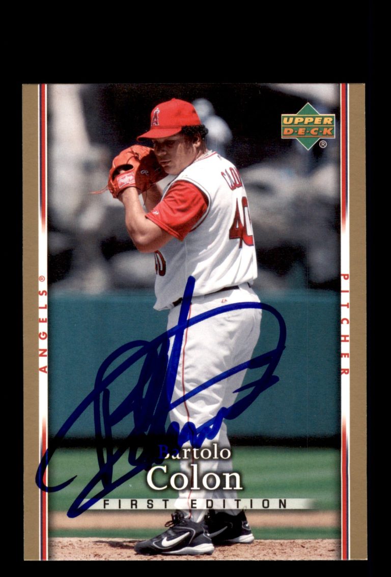 Signed Baseball Card Auto Bartolo Colon 2007 Upper Deck First Edition #108