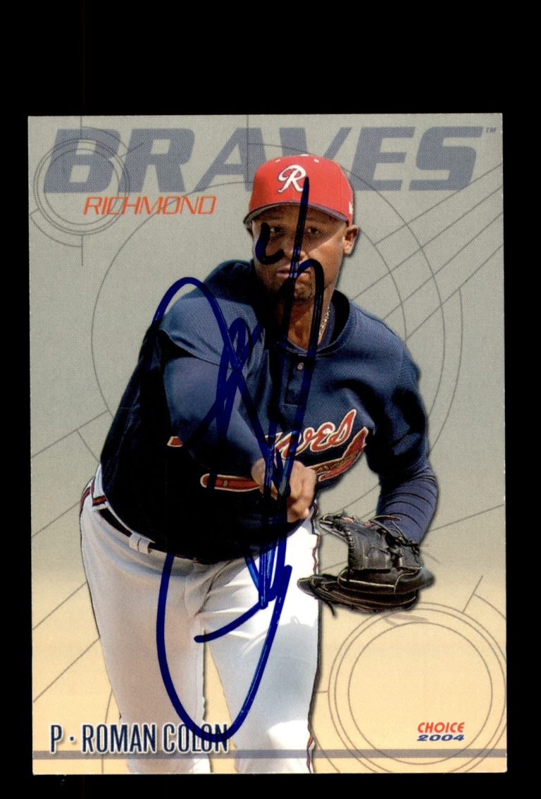 Signed Baseball Card Auto Roman Colon 2004 Choice Richmond Braves #03