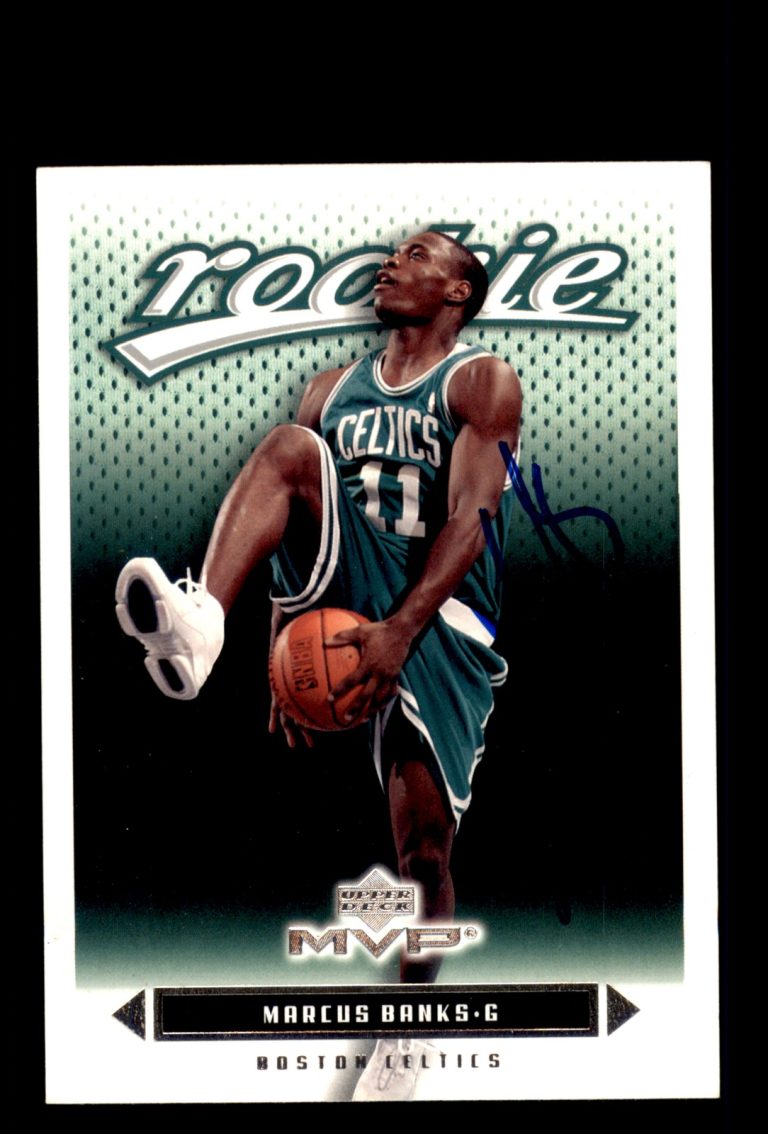 Signed Basketball Card Auto Marcus Banks 2003-04 Upper Deck MVP #213 Celtics