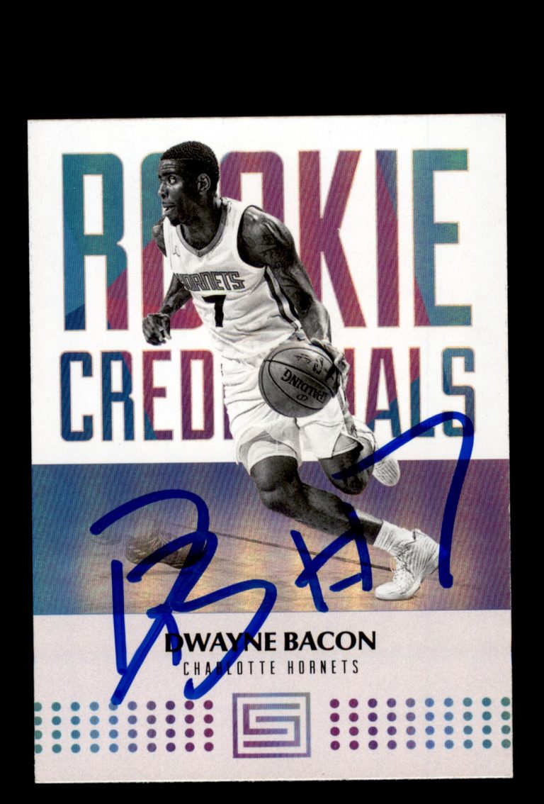 Signed Basketball Card Auto Dwayne Bacon 2017-18 Panini Status #4 Hornets