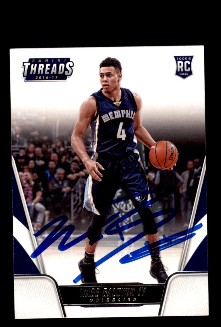 Signed Basketball Card Auto Wade Baldwin IV 2016-17 Panini Threads #200