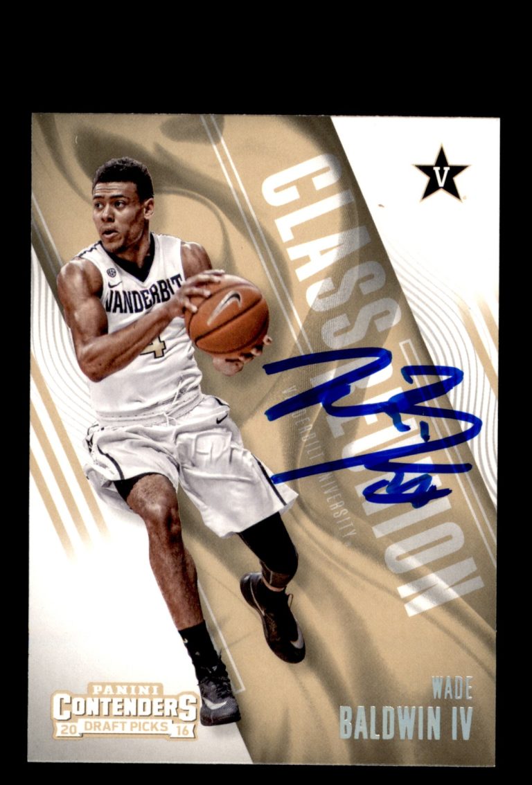 Signed Basketball Card Auto Wade Baldwin IV 2016 Panini Contenders #17