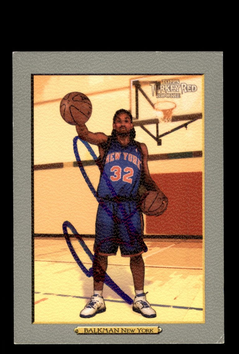 Signed Basketball Card Auto Renaldo Balkman 2006-07 Topps Turkey Red #214 Knicks