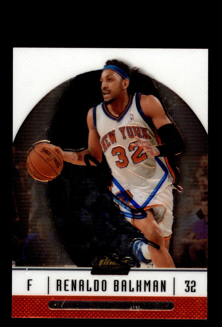 Signed Basketball Card Auto Renaldo Balkman 2006-07 Topps Finest #93 Knicks