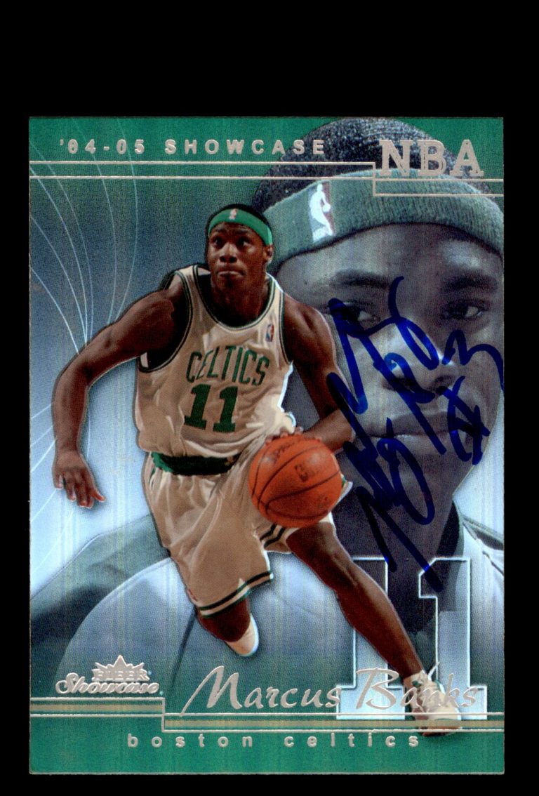 Signed Basketball Card Auto Marcus Banks 2004-05 Fleer Showcase #84 Celtics