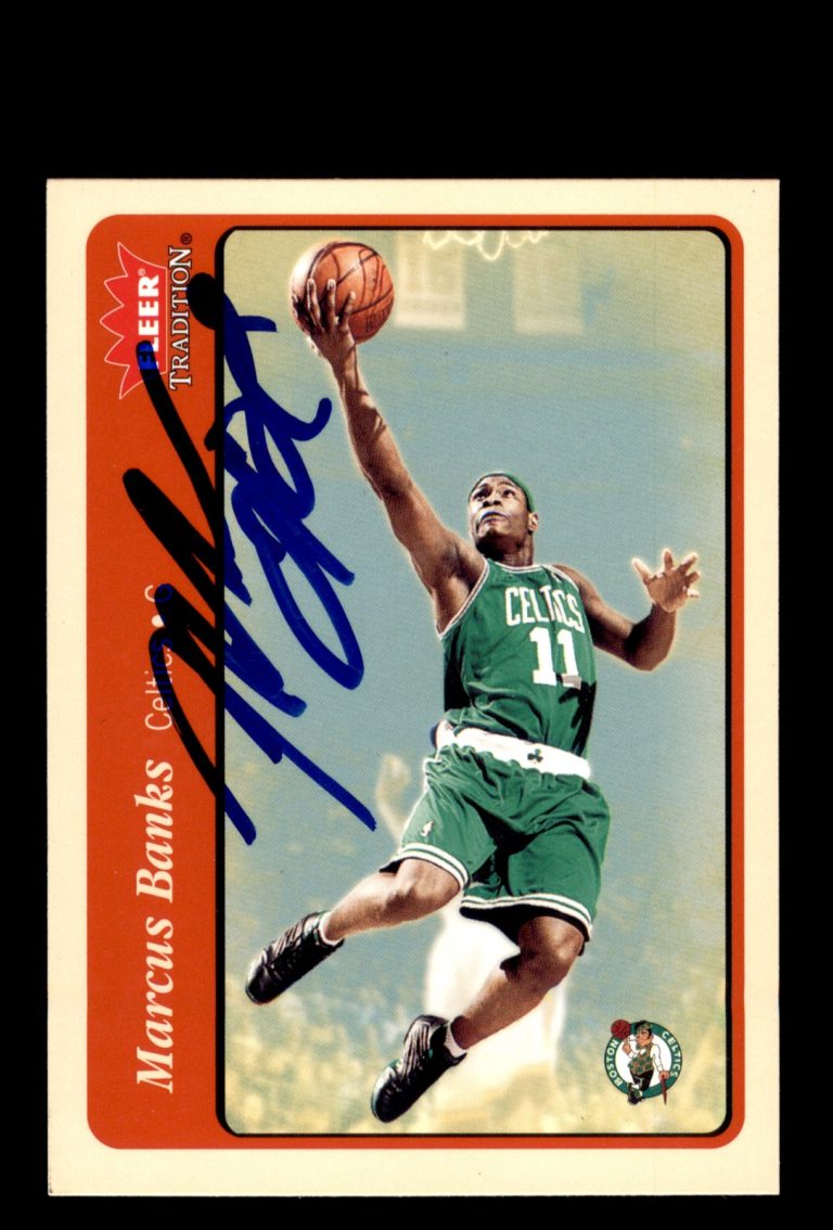 Signed Basketball Card Auto Marcus Banks 2004-05 Fleer Tradition #166 Celtics