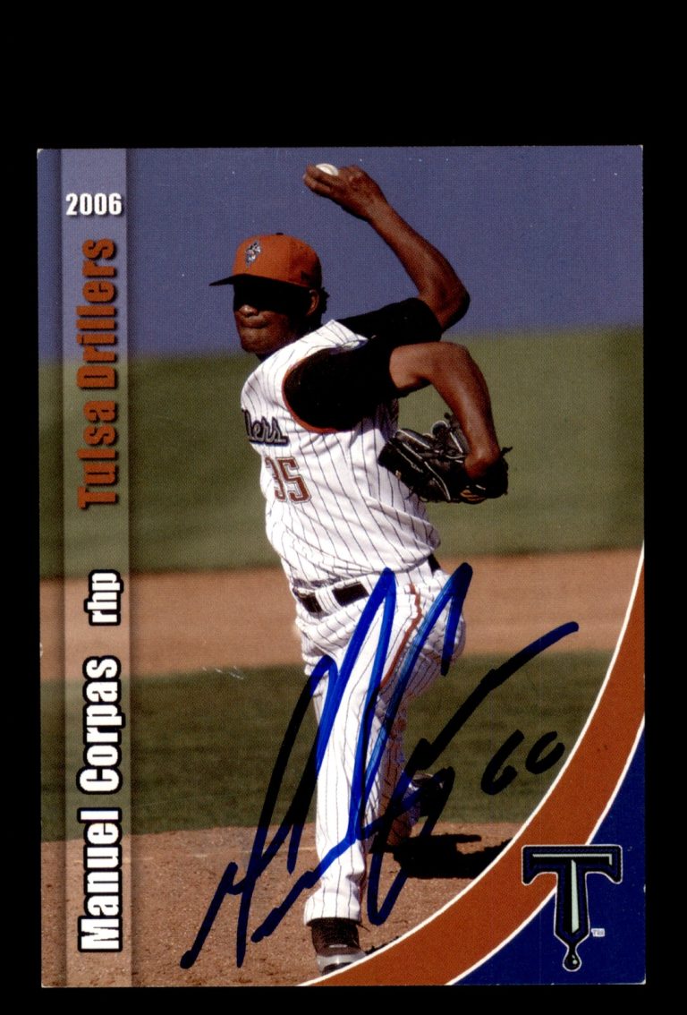 Signed Baseball Card Auto Manuel Corpas 2006 Grandstand Tulsa Drillers #5