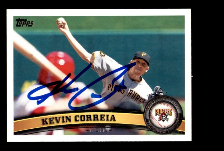 Signed Baseball Card Auto Kevin Correia 2011 Topps #US245 Pittsburgh Pirates