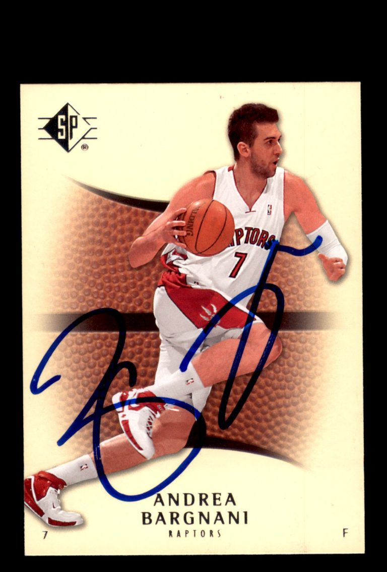 Signed Basketball Card Auto Andrea Bargnani 2007-08 SP Authentic #69 Raptors