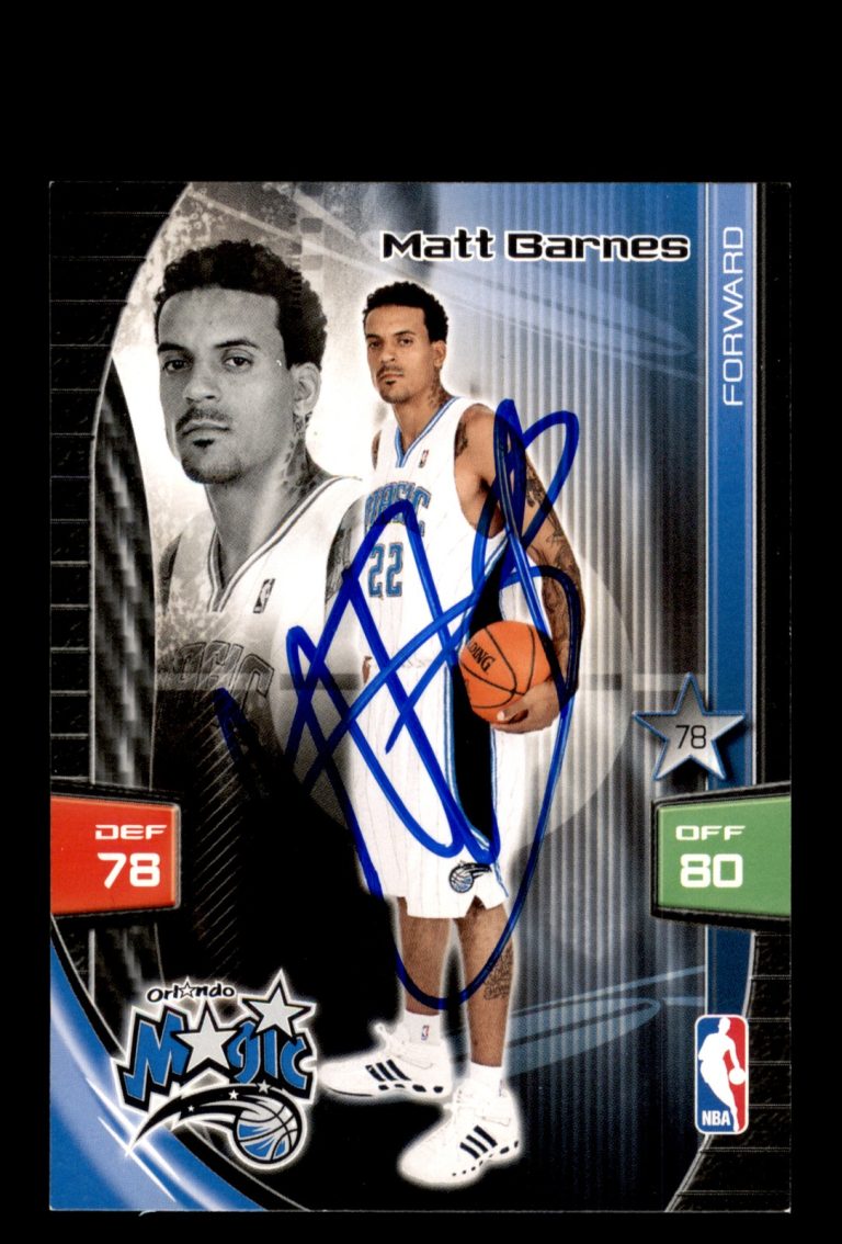 Signed Basketball Card Auto Matt Barnes 2009-10 Panini Adrenalyn XL Magic