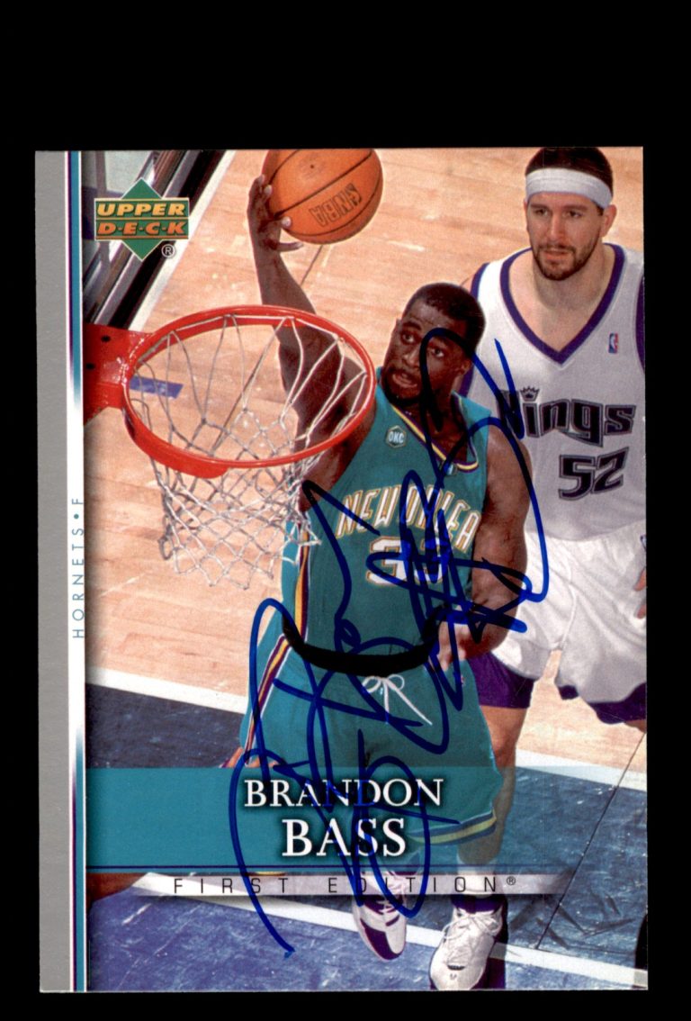 Signed Basketball Card Auto Brandon Bass 2007-08 Upper Deck First Edition #19