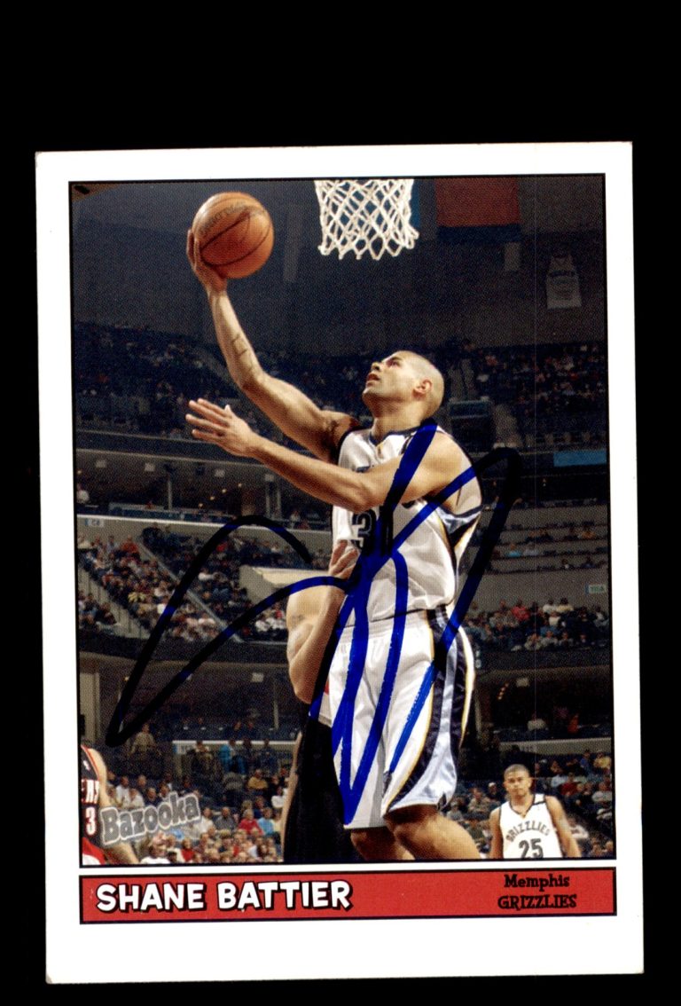 Signed Basketball Card Auto Shane Battier 2005-06 Bazooka #112 Memphis Grizzlies
