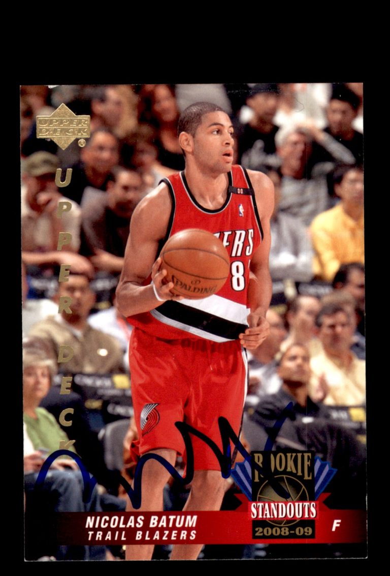 Signed Basketball Card Auto Nicolas Batum 2008-09 Upper Deck Lineage #RS-23