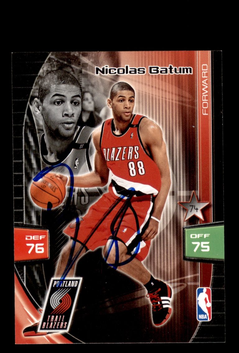 Signed Basketball Card Auto Nicolas Batum 2009-10 Panini Adrenalyn XL