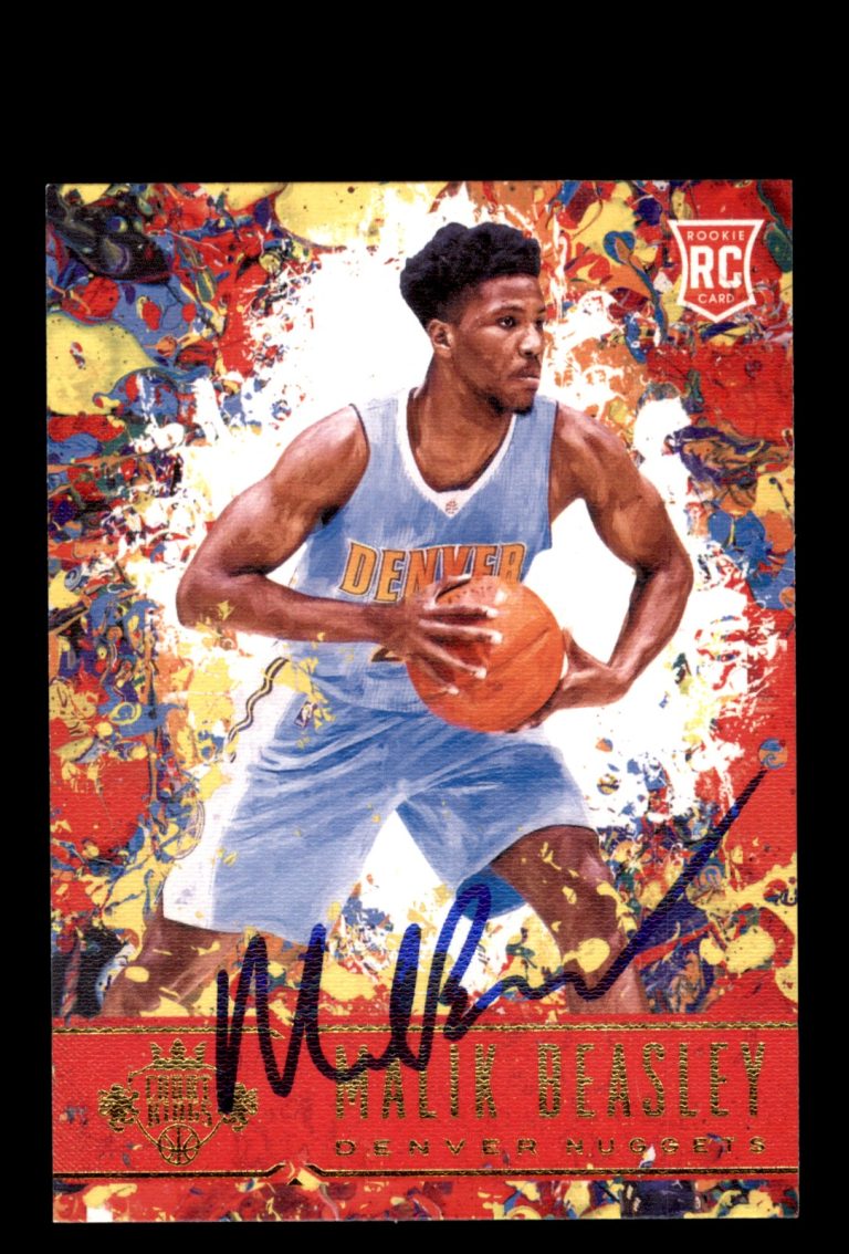 Signed Basketball Card Auto Malik Beasley 2016-17 Panini Court Kings #141