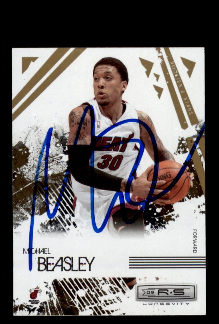 Signed Basketball Card Auto Michael Beasley 2009-10 Panini Rookies & Stars #48