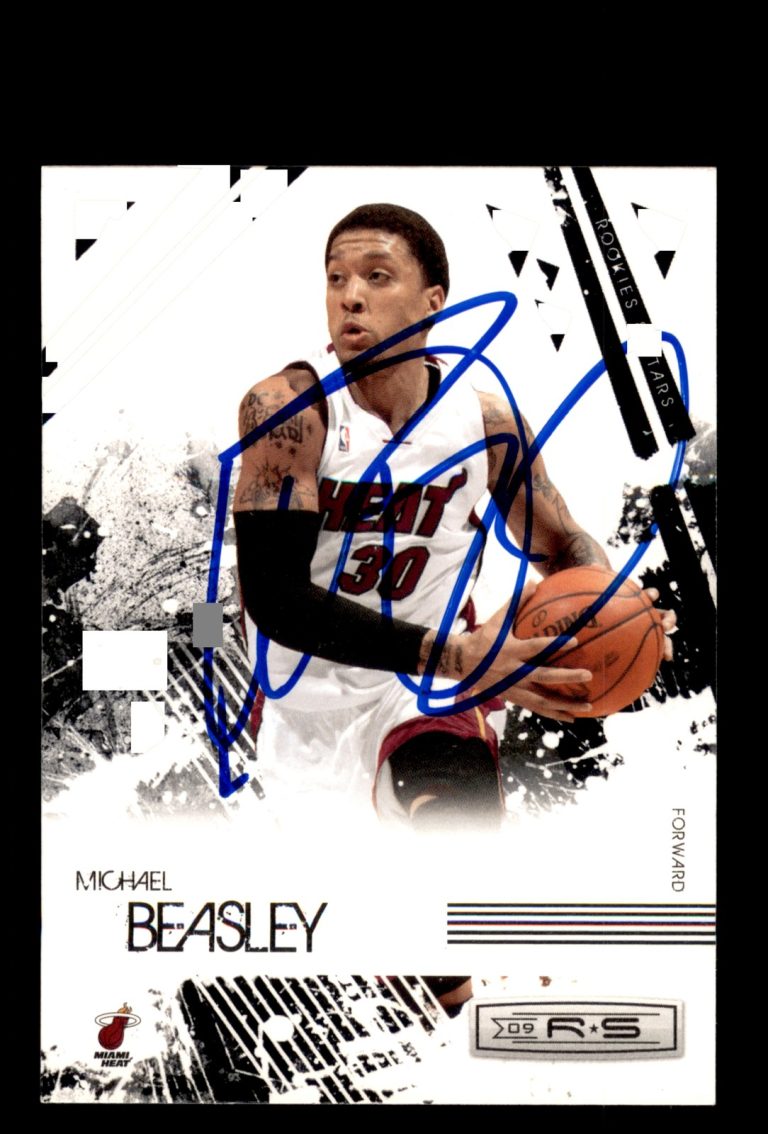 Signed Basketball Card Auto Michael Beasley 2009-10 Panini Rookies & Stars #48