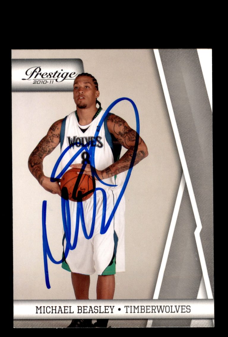 Signed Basketball Card Auto Michael Beasley 2010-11 Panini Prestige #60