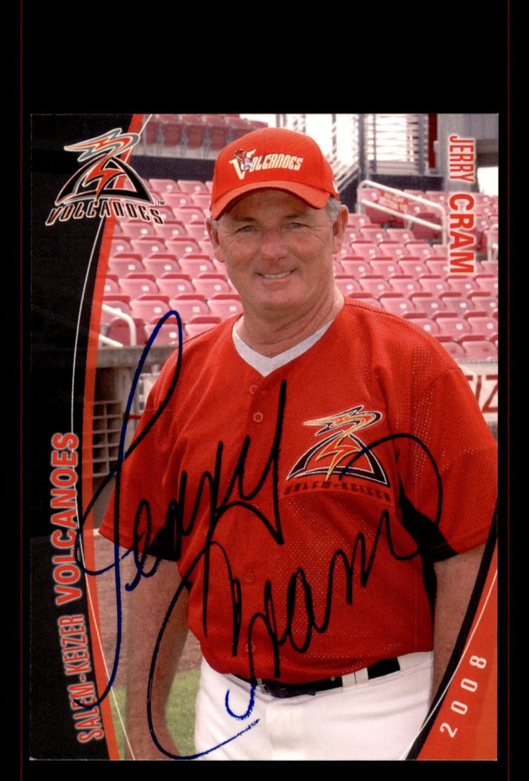 Signed Baseball Card Auto Jerry Cram 2008 Grandstand Salem-Keizer Volcanoes