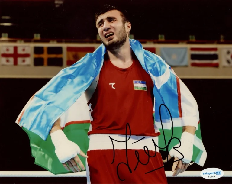 BOXER BAKHODIR JALOLOV SIGNED AUTOGRAPHED PHOTO ACOA COA HEAVYWEIGHT OLYMPICS