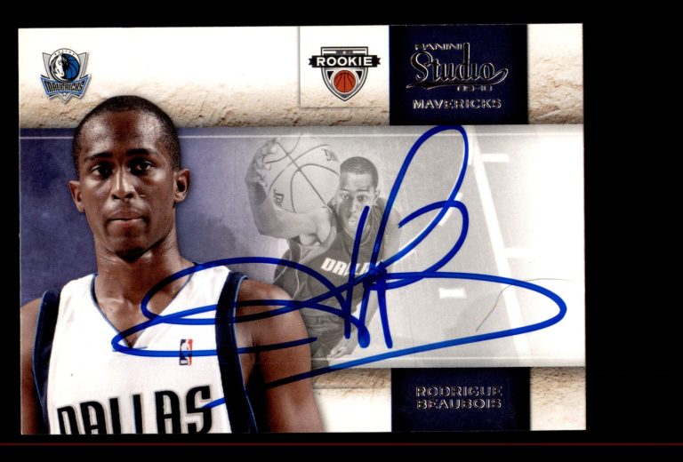 Signed Basketball Card Auto Rodrigue Beaubois 2009-10 Panini Studio #125