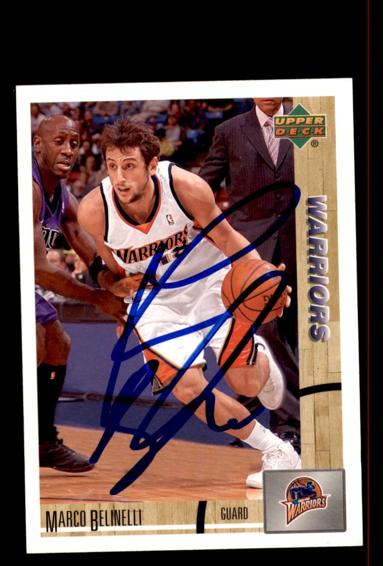 Signed Basketball Card Auto Marco Belinelli 2008-09 Upper Deck Lineage #187