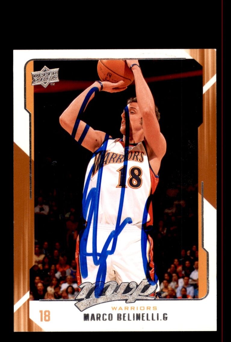 Signed Basketball Card Auto Marco Belinelli 2008-09 Upper Deck MVP #52
