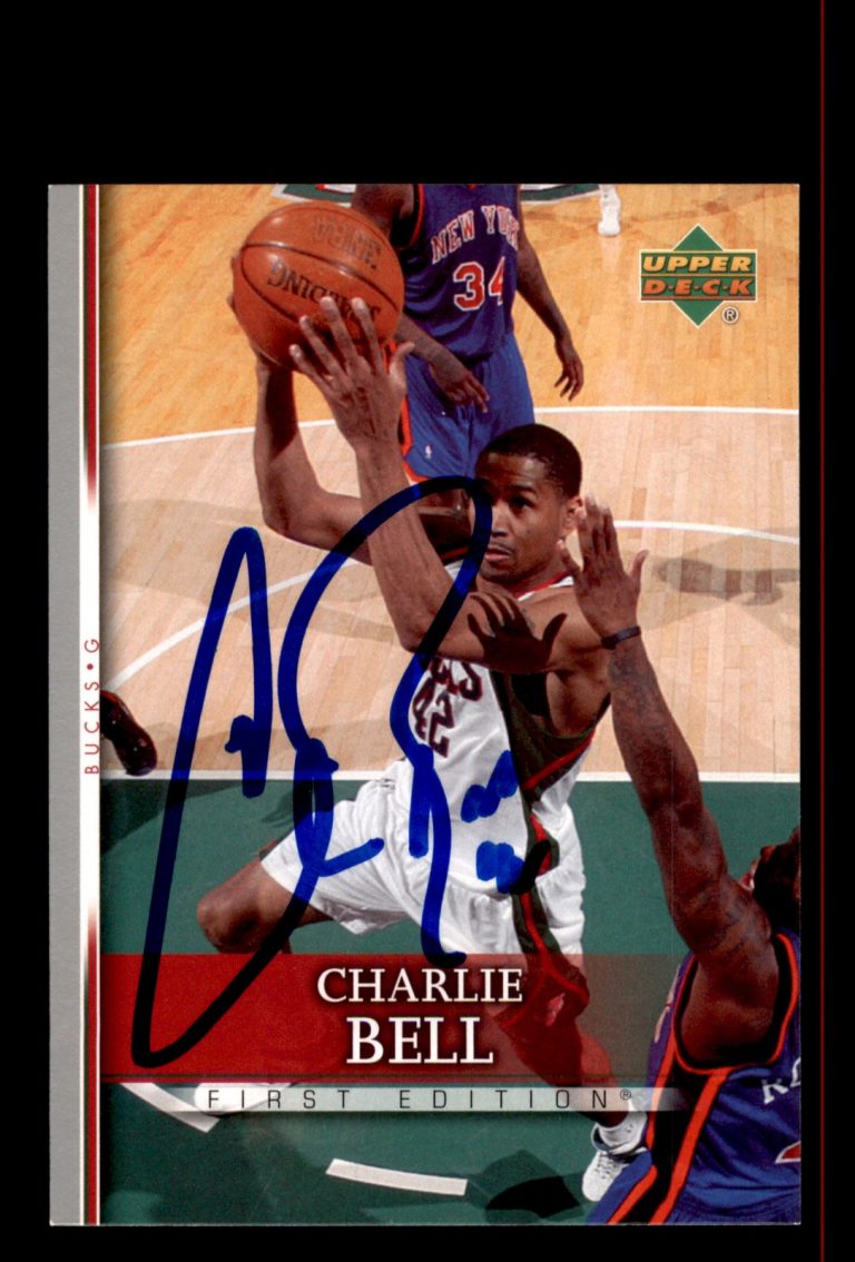 Signed Basketball Card Auto Charlie Bell 2007-08 Upper Deck First Edition #137