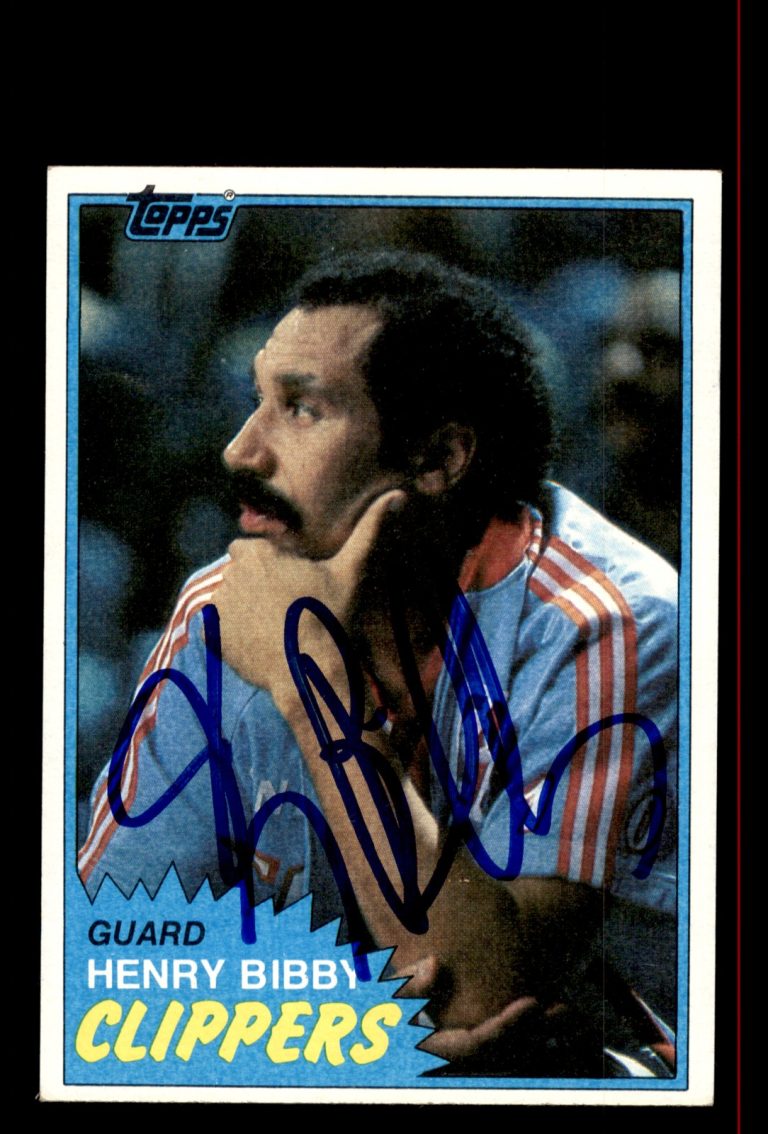 Signed Basketball Card Auto Henry Bibby 1981-82 Topps #W90 San Diego Clippers