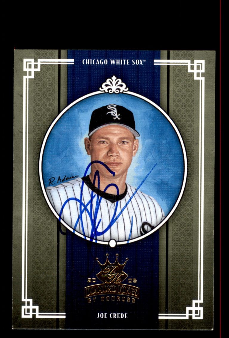 Signed Baseball Card Auto Joe Crede 2005 Donruss Diamond Kings #62 White Sox