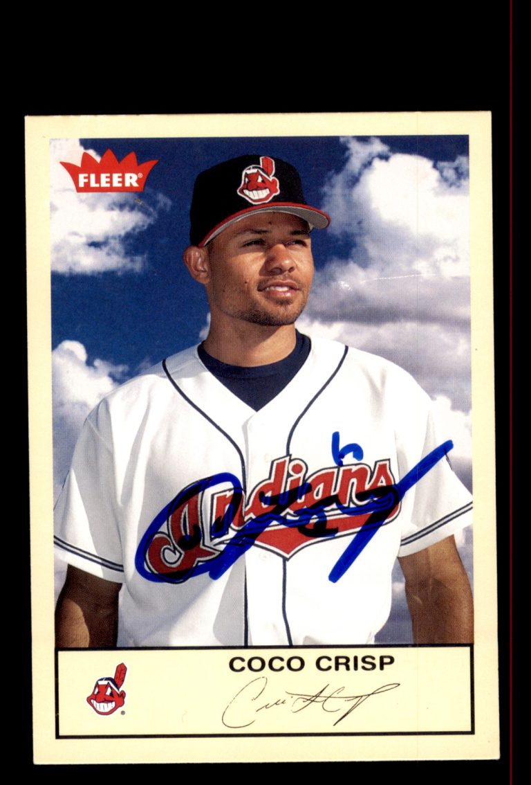 Signed Baseball Card Auto Coco Crisp 2005 Fleer Tradition #39 Cleveland Indians