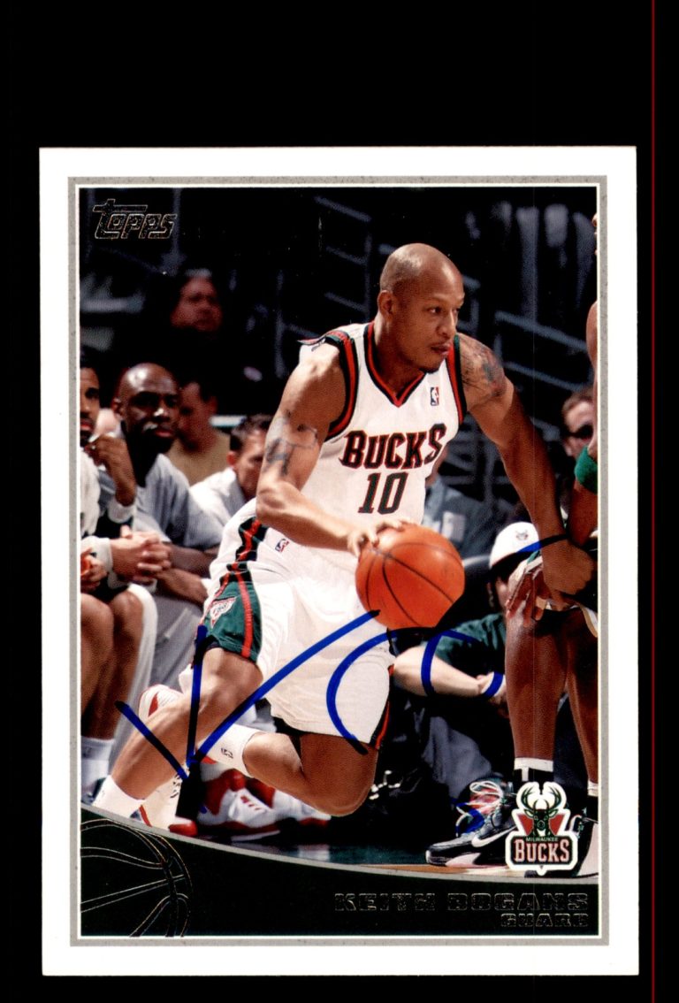 Signed Basketball Card Auto Keith Bogans 2009-10 Topps #162 Milwaukee Bucks