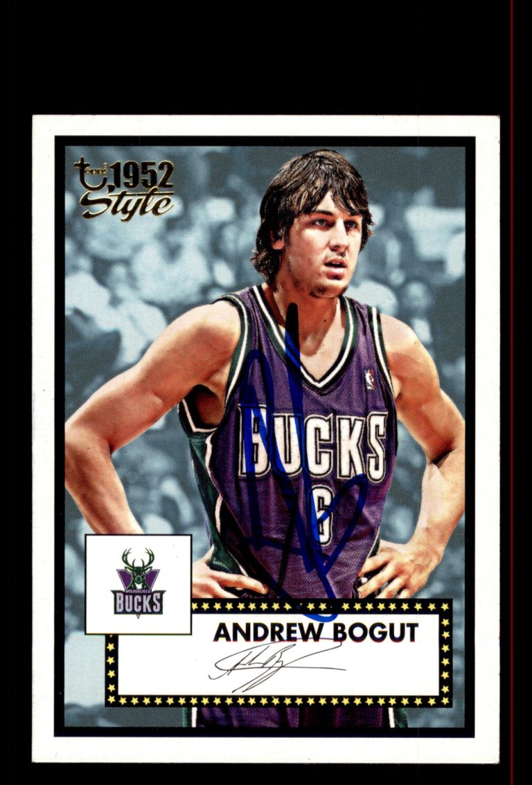 Signed Basketball Card Auto Andrew Bogut 2005-06 Topps 1952 Style #131 Bucks