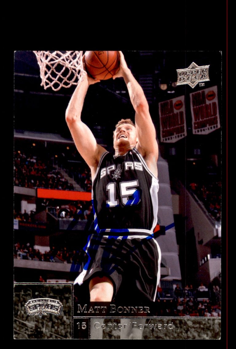 Signed Basketball Card Auto Matt Bonner 2009-10 Upper Deck #178 Spurs