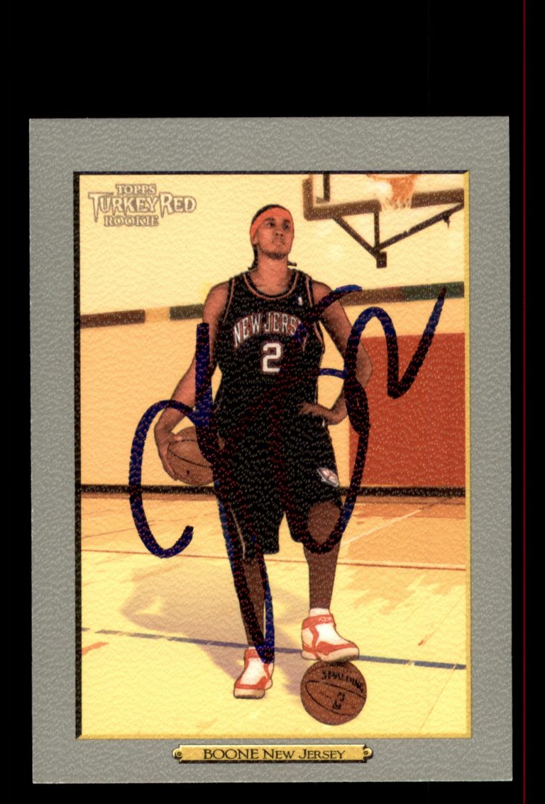 Signed Basketball Card Auto Josh Boone 2006-07 Topps Turkey Red #199 Nets