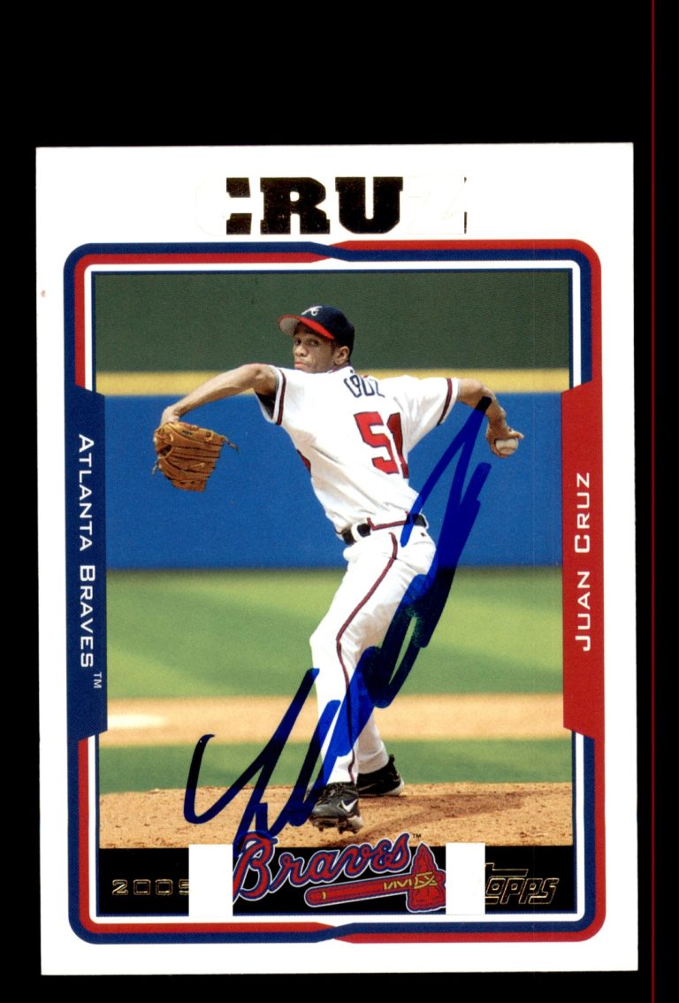 Signed Baseball Card Auto Juan Cruz 2005 Topps #162 Atlanta Braves