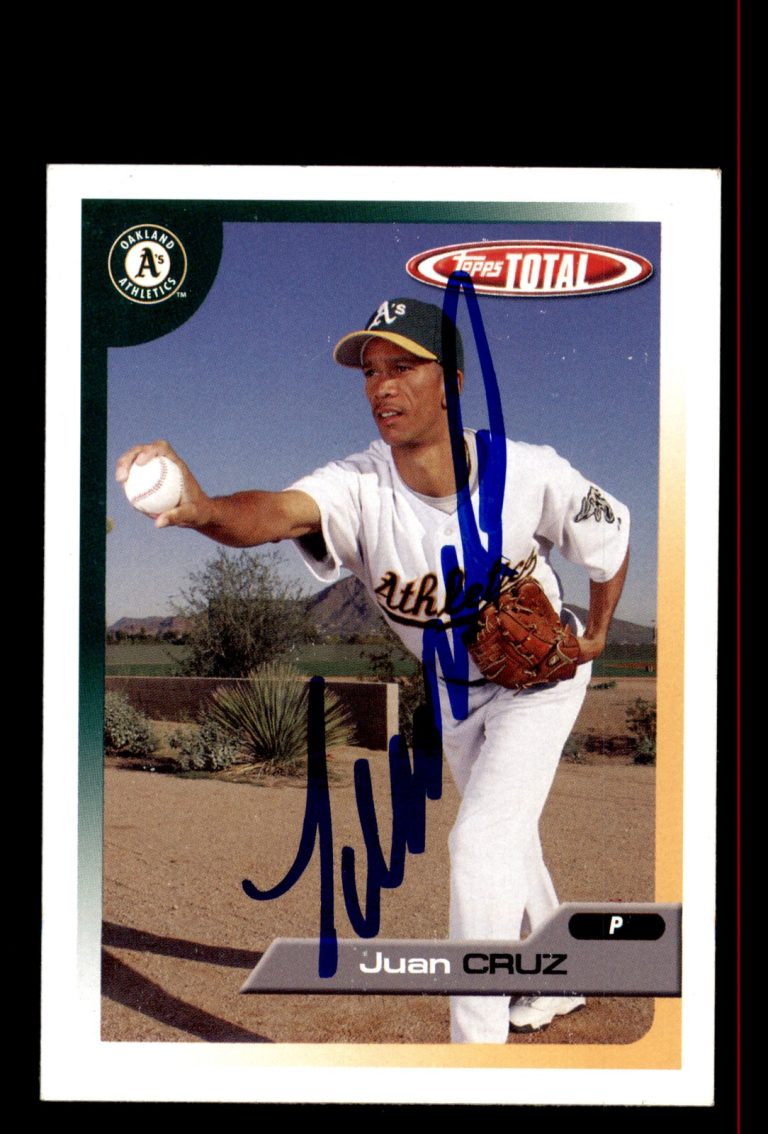 Signed Baseball Card Auto Juan Cruz 2005 Topps Total #174 Oakland Athletics