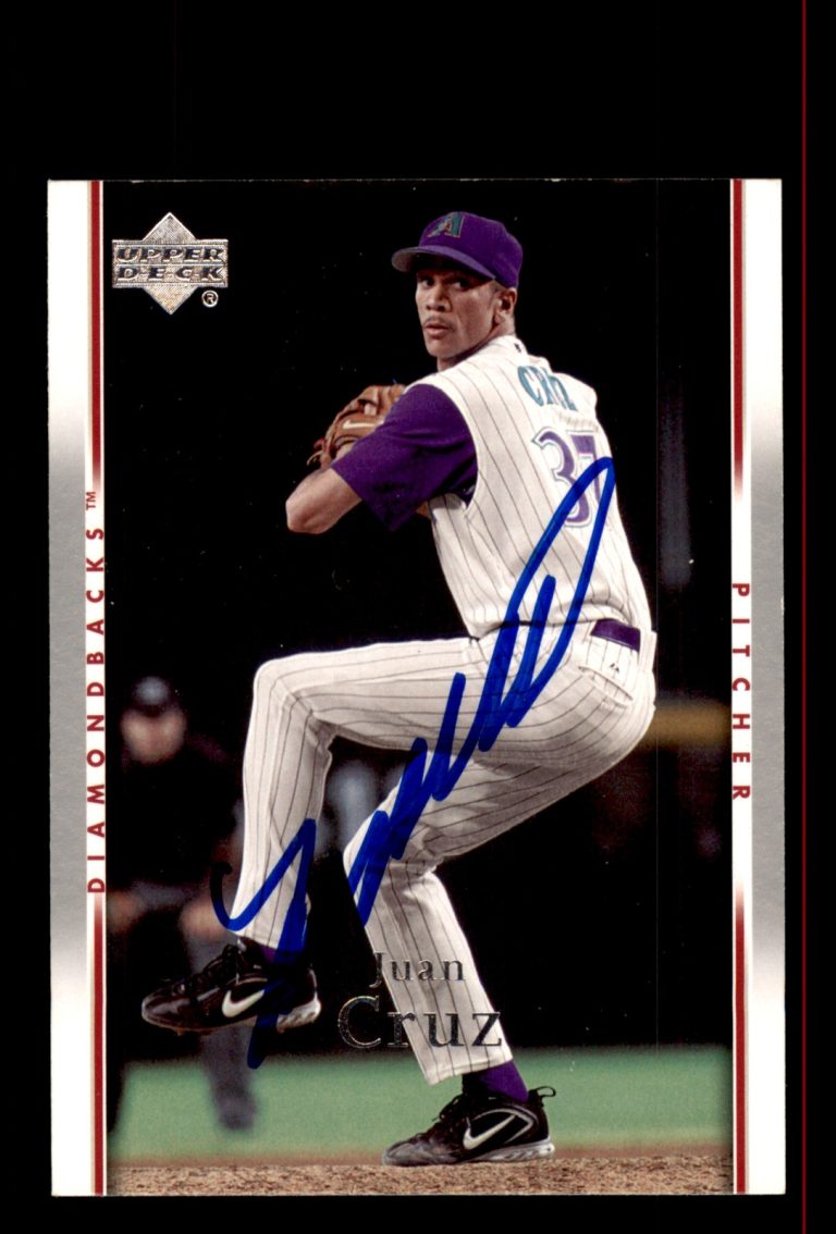 Signed Baseball Card Auto Juan Cruz 2007 Upper Deck #257 Diamondbacks