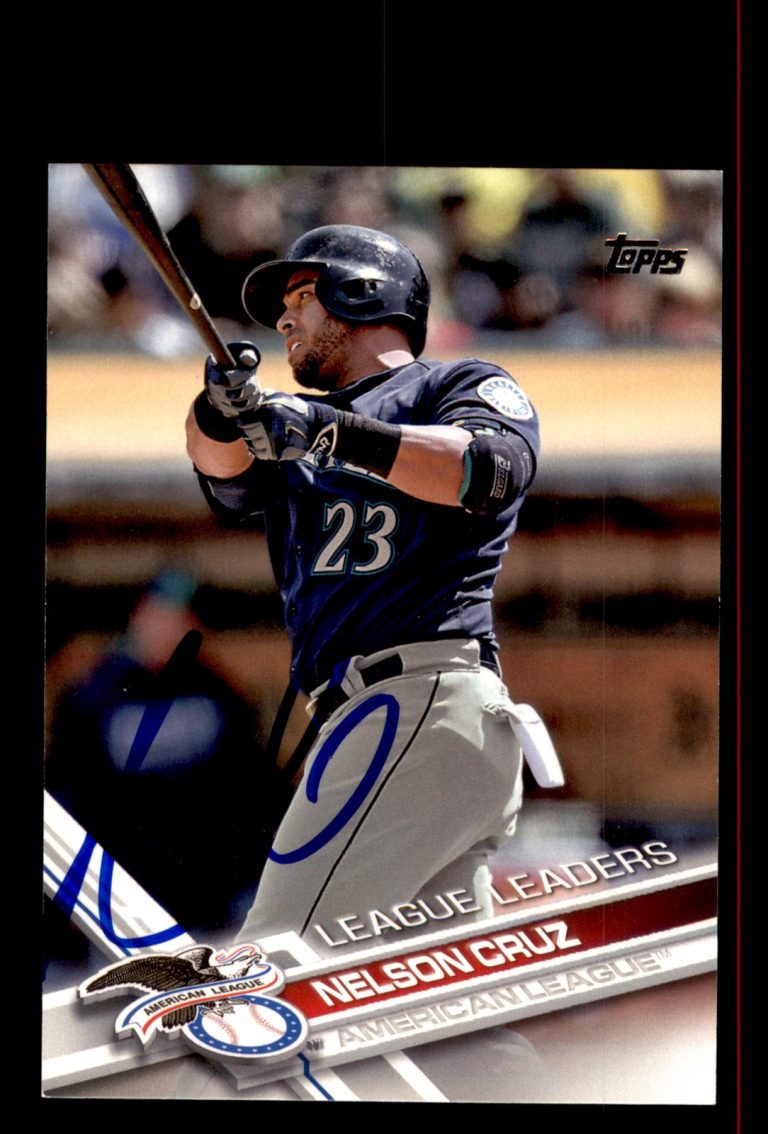 Signed Baseball Card Auto Nelson Cruz 2017 Topps #271 Seattle Mariners