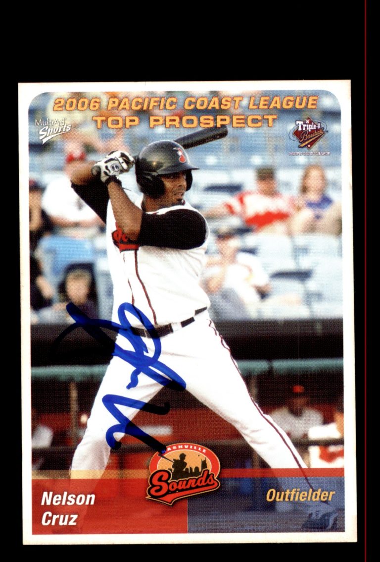 Signed Baseball Card Auto Nelson Cruz 2006 MultiAd Pacific Coast League #13
