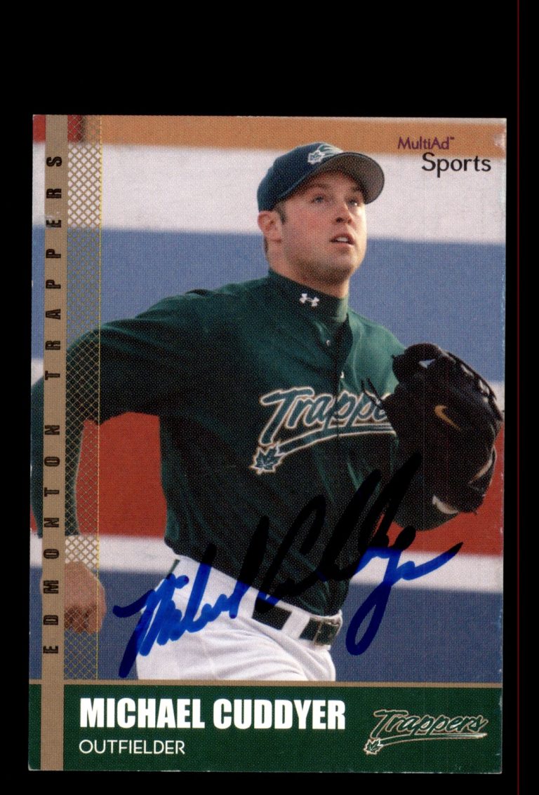 Signed Baseball Card Auto Michael Cuddyer 2002 Grandstand New Britain Rock Cats