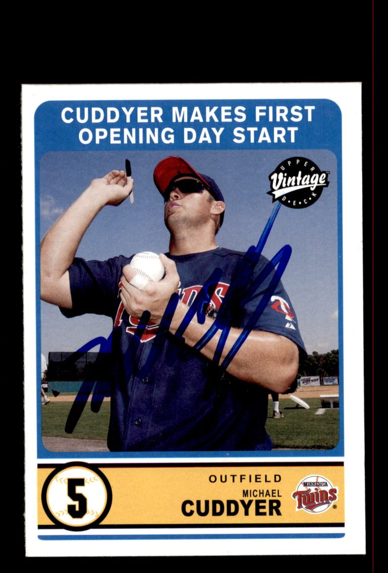Signed Baseball Card Auto Michael Cuddyer 2003 Upper Deck Vintage #334 Twins