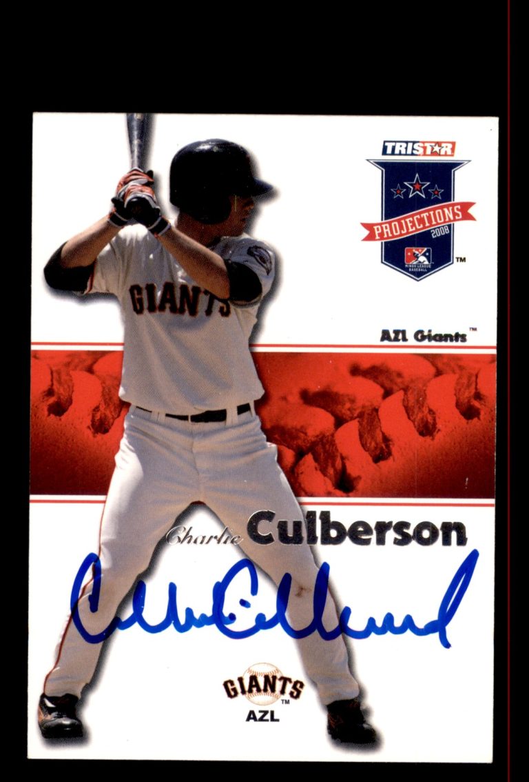 Signed Baseball Card Auto Charlie Culberson 2008 TriStar PROjections #282