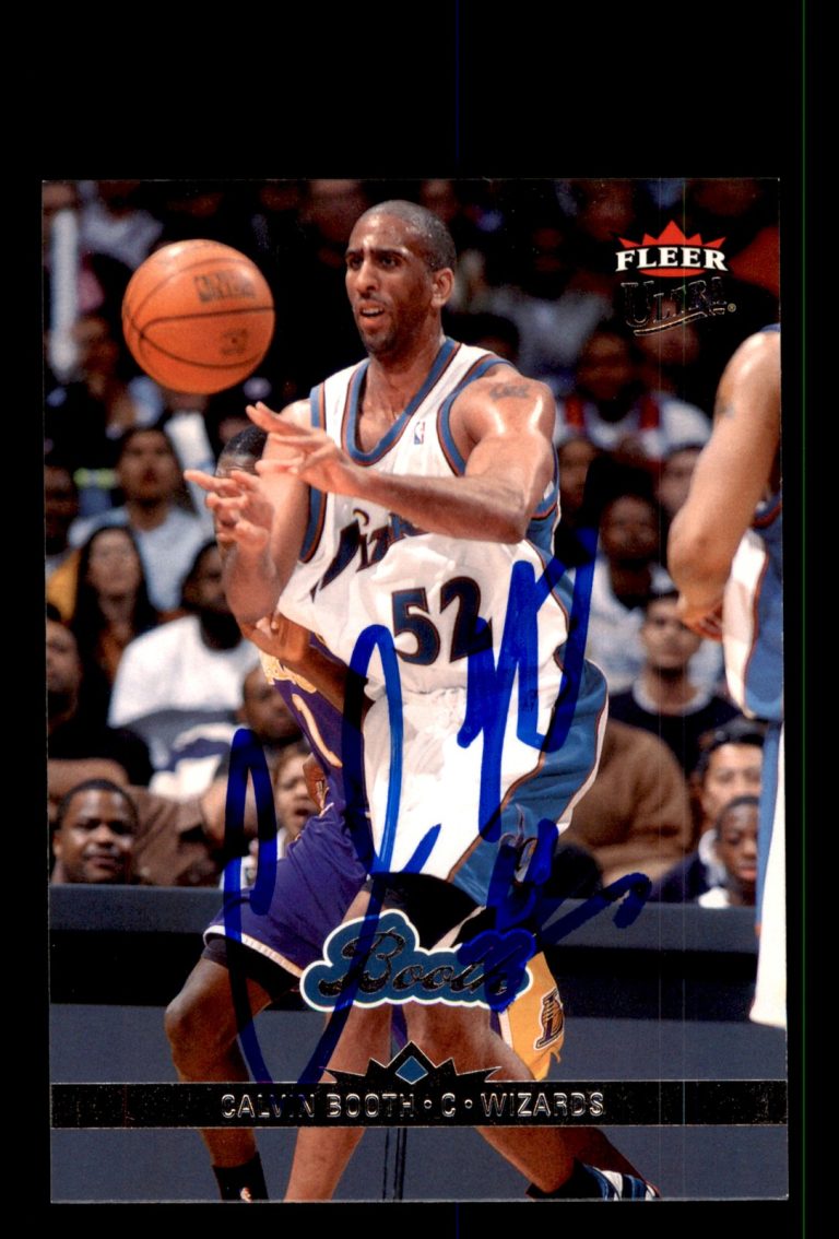 Signed Basketball Card Auto Calvin Booth 2006-07 Fleer Ultra #167 Wizards