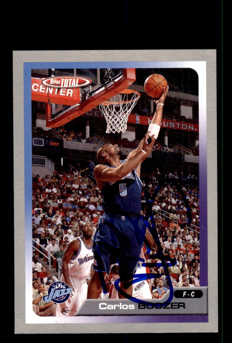 Signed Basketball Card Auto Carlos Boozer 2005-06 Topps Total #201 Silver
