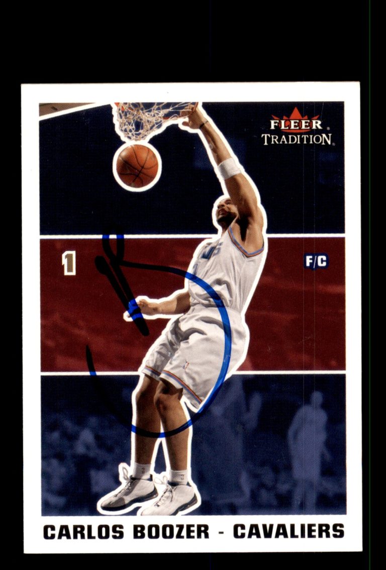 Signed Basketball Card Auto Carlos Boozer 2003-04 Fleer Tradition #131 Cavaliers